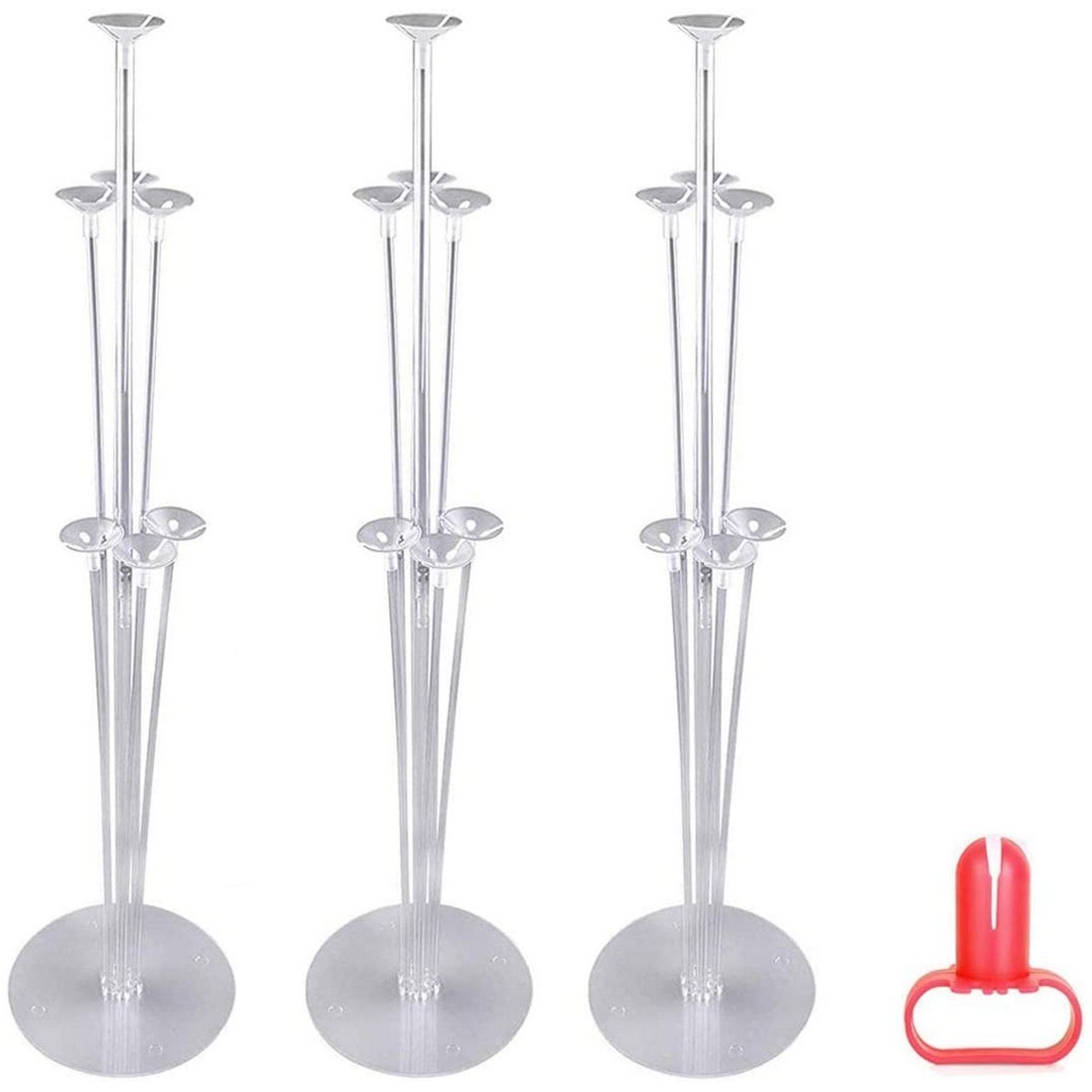 Balloon Holder Balloon Stand Balloon Stick 3 Tier Set of 3 Tabletop Balloon Holder Party Balloon Fastener Birthday Clothes, handmade works, interior, miscellaneous goods, others