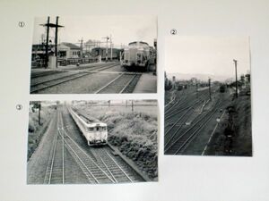 【鉄道写真】☆KMD016　昭和42年9月の国鉄高山駅　3枚セット☆