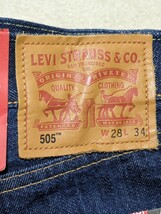 Levis 505 アメリカ製 W29 L34 ホワイトオークデニム デッドストック リーバイス ジーンズ _画像2