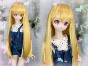 ●ドールウィッグ*プリンセス・フレンチ・ツイン*ゴールド*9～9.5インチ（MDD DD SD SmartDollなど）●dollwig*doll wig●