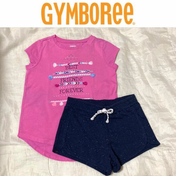 １回着新品同様☆GYMBOREE 半袖Ｔシャツ&ショートパンツ 上下セット 110 クレイジー8 ジンボリー アメリカインポート