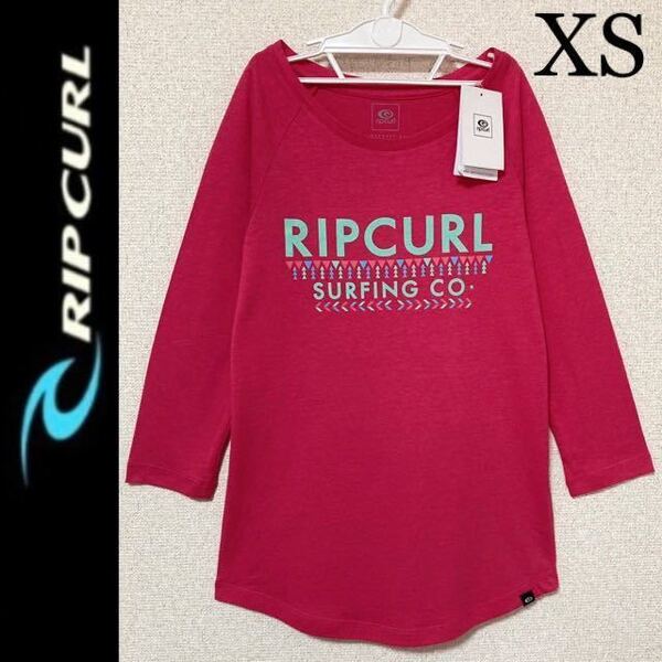 新品タグ付き☆Rip Curl 七分袖Tシャツ XS ロンTリップカール オーストラリア