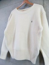 9220b14◆美品です◆Ralph Lauren ラルフローレン 厚手ウールニットセーター L/カーディガン/ジャケット/ポロシャツ/ブルゾン/トラッド_画像2