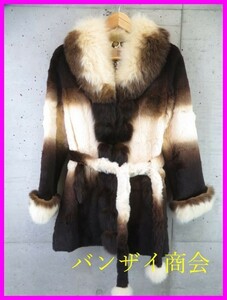 9020b13◆最高級◆本毛皮◆YIJIAHONG FOX フォックスファー コート ジャケット M/レディース/女性/婦人/良品です