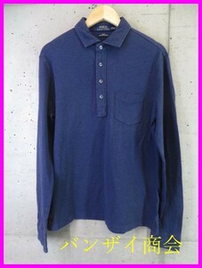 032c4◆美品です◆Ralph Lauren ラルフローレン ストレッチ 長袖ポロシャツ L/ジャケット/ブルゾン/スタジャン/メンズ/男性/紳士