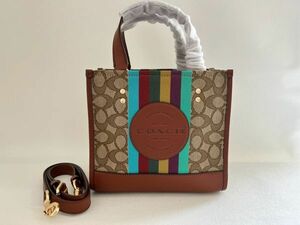 コーチ COACH ハンドバッグ ショルダーバッグ 2WAY レディース ジャガード ブラウン レディース 保存袋付き 新品未使用