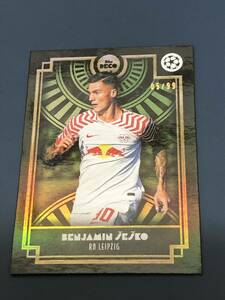 2023-24 Topps Deco UEFA Club Competitions Soccer Benjamin Sesko RB Leipzig Green Base パラレルカード　/99枚限定 