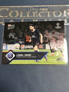 2021-22 Topps Now UEFA Champions League Soccer Lionel Messi PSG　Panenka to settle 5 goal thriller カード ①