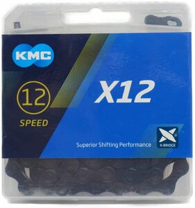 ケイエムシー KMC X12 チェーン 12速 12S 12スピード 12speed 用 126Links BLACK Tech 自転車