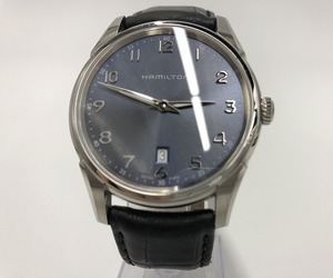ハミルトン HAMILTON 腕時計 ジャズマスター クォーツ式 シルバー 文字盤/ネイビー H385111