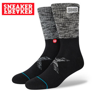 STANCE FREAKER PATCH BLACK サイズL SNEAKER FREAKER スニーカーフリーカー コラボモデル インフィニット クルー ソックス 靴下