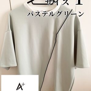 A+TOKYO ジオメトリックオーバーサイズTシャツ パステルグリーン 1サイズ 試着のみの美品