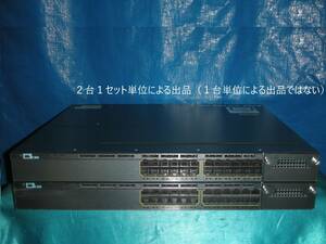 ☆2台セット！Cisco Catalyst 3750-X [WS-C3750X-24T-S]！(#F6-708)「120サイズ」☆