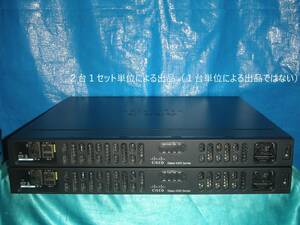 ☆2台セット！w/1*NIM-ES2-4(4-Port GbE LAN Expansion Mod), Cisco 4300 [ISR4331/K9 V05]！(#F7-637)「120サイズ」☆