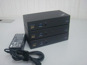 ☆3台セット！レノボ/Lenovo ThinkPad USB3.0 UltraDock DK1523(40A8)！(MID-2393)「60サイズ」☆