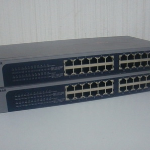 ☆2台セット！NETGEAR Prosafe 24Port Gigabit Switch JGS524E V2！(MID-2527)「80サイズ」☆の画像1