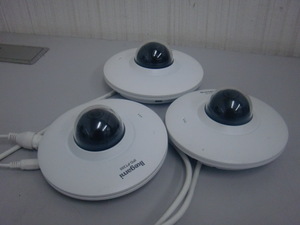 ☆3台セット！Ikegami ミニドーム型ネットワークカメラ IPD-PT200！(MID-2535)「80サイズ」☆