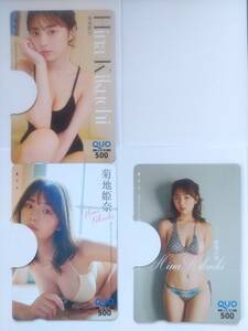 ◆３種コンプ 菊地姫奈 送料94円 最新 新品 美品 未使用 クオカード QUOカード(B) 3枚セット 別冊ヤングチャンピオン 台紙付 Kikuchi Hina