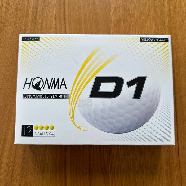 HONMA D1 ゴルフボール。 イエロー HONMA ゴルフボール ボール