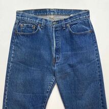 内股シングル☆良好 80s USA製 Levis 501 W35L34 ビンテージ リーバイス 501 ハチマル クロスオーバー ゴールデンサイズ_画像3