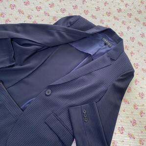 インディヴィ スカートスーツ 36 W62 濃紺 春夏 未使用に近い DMWの画像8