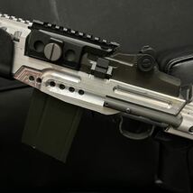 【美品 究極カスタム】WE-Tech RA-Tech ガスガン M14 EBR Mod.0 GBB Titanium シルバー フルスペック鉄製パーツ換装 刻印_画像3