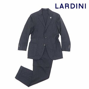 定価16万円 LARDINI ラルディーニ スーツ 46サイズ ネイビー ブートニエール付 EASY WEAR パッカブル ストレッチ 春秋冬 イタリア 美品 1円