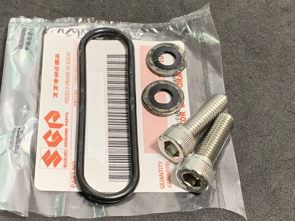 GSX1100S ガソリンコック取り付けパッキンセット 純正新品 GSX750S スズキ フューエルコック 燃料コック 外装 六角ステンボルト付き