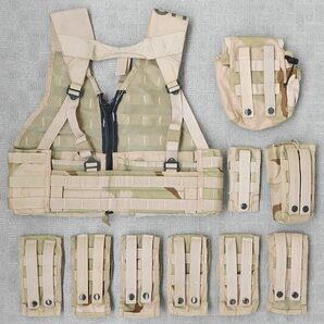 米軍・FLCセット・3Cデザート・実物・中古品・即決／FIGHTING LOAD CARRIER,MOLLE,ベスト,マガジンポーチ,アフガニスタン,イラク,まとめの画像2