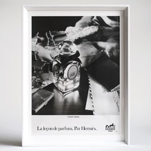 HERMES エルメス 1973年 Caleche カレーシュ 香水 フレグランス フランス ヴィンテージ 広告 額装品 インテリア フレンチ ポスター 稀少_画像1