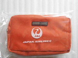 【未使用　未開封】JAL　日本航空　ビジネスクラス　アメニティケース　（橙色）　ゼロハリバートン　