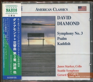 CMS2304-303＞【未開封品】NAXOS┃シュウォーツ＆シアトル響／ダイアモンド：交響曲 第３番＆カディッシュ（シュタルケル）1990-91年録音