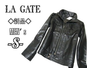 送料込み 新品メンズS◇LA GATE◇PUレザージャケット 黒