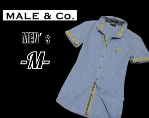 送料込み メンズM◇Male&Co◇半袖シャツ