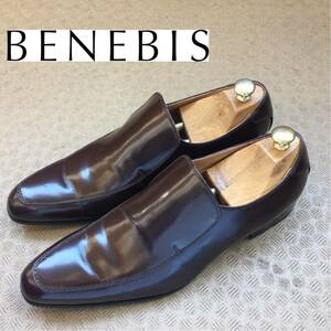 ☆【 BENEBIS 】★ 日本製 ロングノーズビジネス スリッポンシューズ★サイズ 27