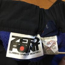 ★【 ZERO POINT 】★ mont-bell フリースxナイロン サイドジッパー アウトドアパンツ★サイズXL★P379_画像5