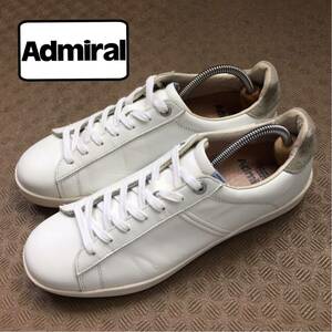 ☆【 Admiral 】★ パークランド クラシカルホワイトレザースニーカー★サイズ26 