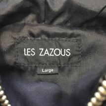 ★【 LES ZAZOUS 】★牛革 レザーベストフーディー★サイズL★O768_画像3