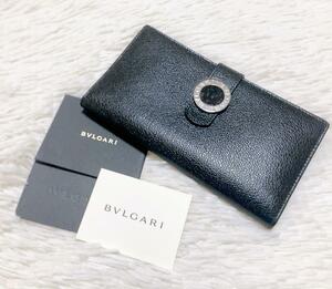 未使用 BVLGARI ブルガリ コローレ 2つ折り長財布　ブラック　レザー