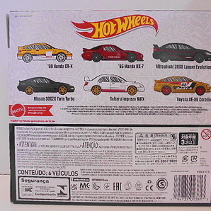 Hotwheels ジャパニーズ カーカルチャー マルチパック ミニカー ホットウィール CR-X RX-7 ランエボ Z インプレッサ 86の画像2