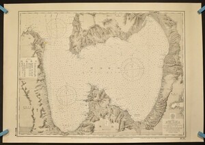 「日本本洲北岸陸奥海湾」海図 1枚 明治45年 第143号 大湊 小湊 茂浦 青森 水路部 航路 地図 古文書