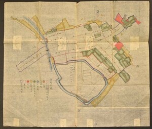 松阪市街全図 明治頃か 古地図 和本 古文書