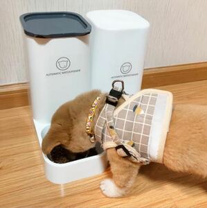  new goods * dog for cat for combined use for pets automatic feeding vessel waterer set gravity type [216]