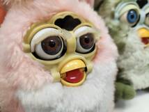 ★◆【USED】ファービー 3体セット ぬいぐるみ バーチャルペット 緑 ピンク Furby TOMY 初代 80サイズ_画像8