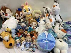 ★◆【USED】ディズニー ぬいぐるみ 大量セット チップとデール アナ雪 スティッチ プルート他 ディズニー Disney 2個口160+140サイズ 