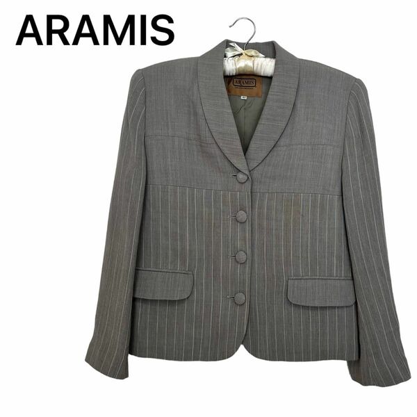 日本製　ARAMIS ジャケット　LL ブレザー ストライプ　グレー　made in japan