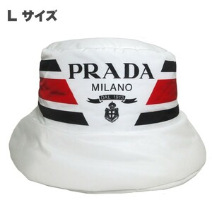 プラダ アパレル ハット 帽子 PRADA Reナイロン Lサイズ 1HC248 2FJW F0970 TESSUTO RIGHE アウトレット メンズ レディース 