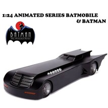 1:24 ANIMATED SERIES BATMOBILE W/BATMAN【バットモービル】【JADA ミニカー】_画像5