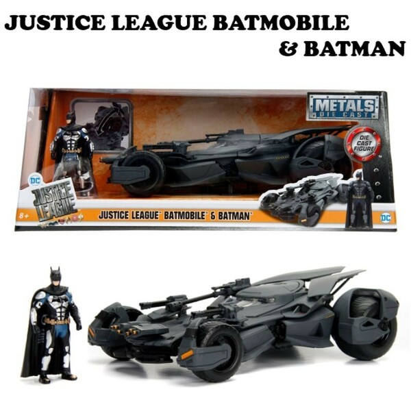 1:24 2017 JUSTICE LEAGUE BATMOBILE W/BATMAN【バットモービル】【JADA ミニカー】