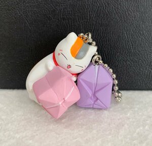  paper ....[ Natsume's Book of Friends nyanko. raw origami mascot ] ball chain figure * size approximately 3.5cm(wa